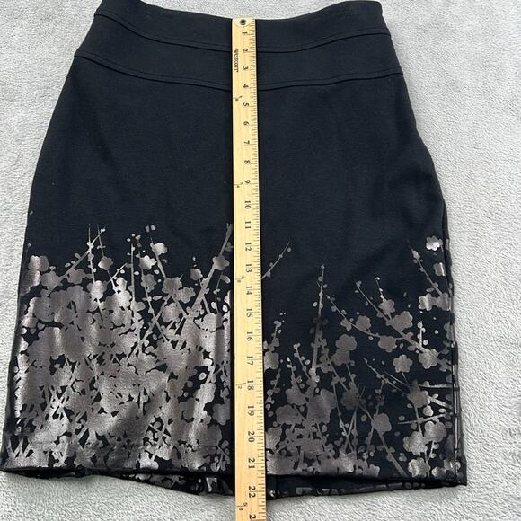 NEW Eva Franco 6 Black Knee Length Casual Classic Modest Skirt - Picture 2 of 9